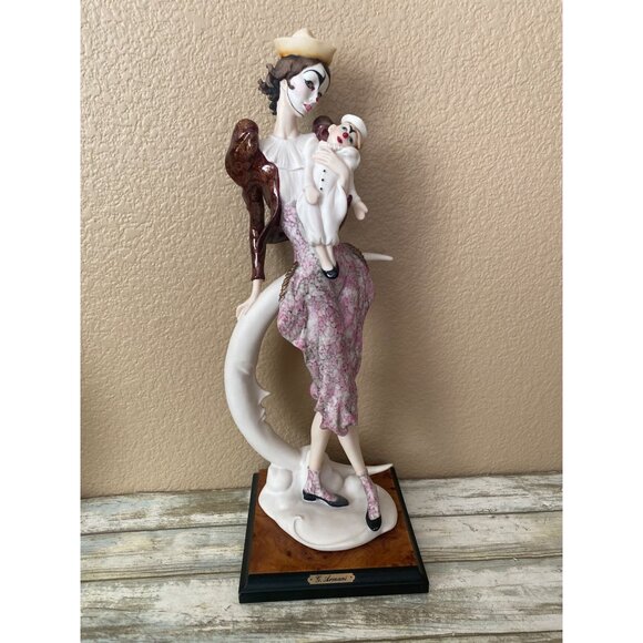 Giuseppe Armani Other - Giuseppe Armani Lady Clown with Puppet 1990s Capodimonte Italy 743C - No Box